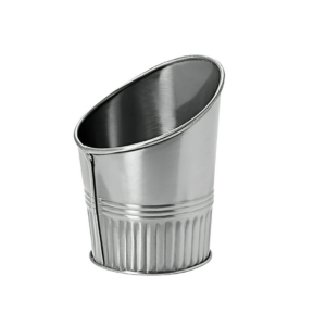 Angled Stainless Steel French Fry Cup