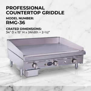 Royal Heavy Duty & Snack Manual Gas Griddles - RMG & RSMG Series