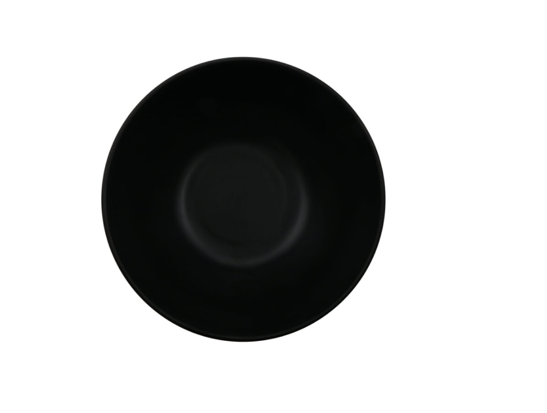 Nara Black Round Melamine Bowl - Image 2
