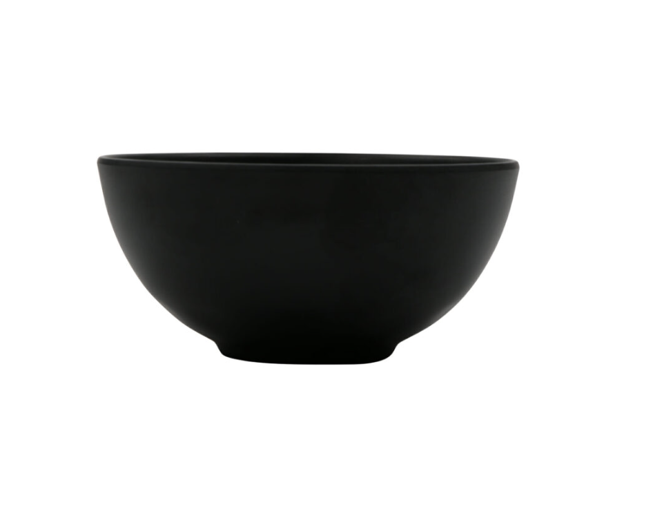 Nara Black Round Melamine Bowl
