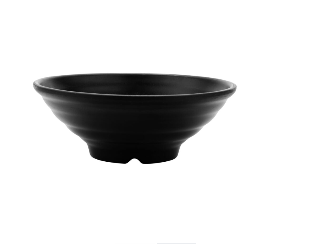 Nara Black Round Melamine Bowl - Image 5