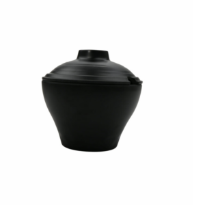 Nara Black Melamine Bowl with Lid