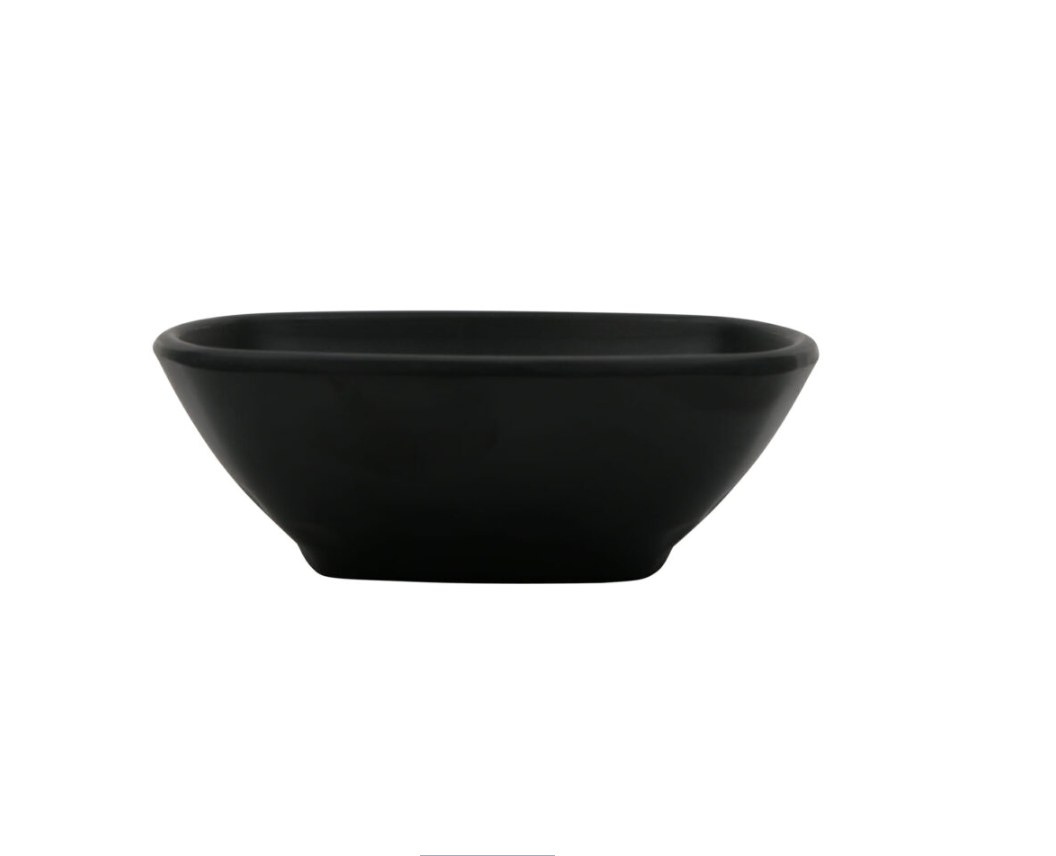Nara Black Square Melamine Bowl