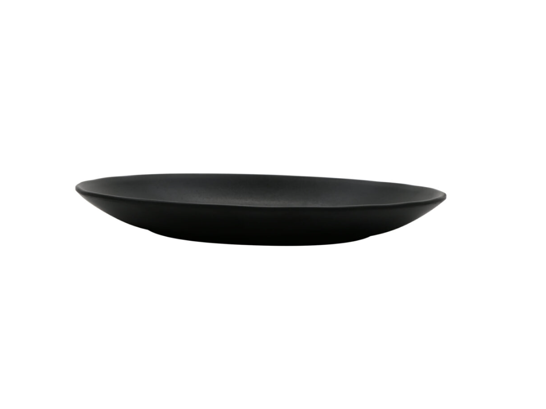 Nara Black Round Melamine Plate