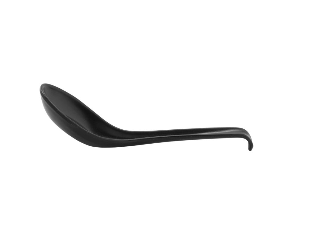 Nara Black Melamine Soup Spoon