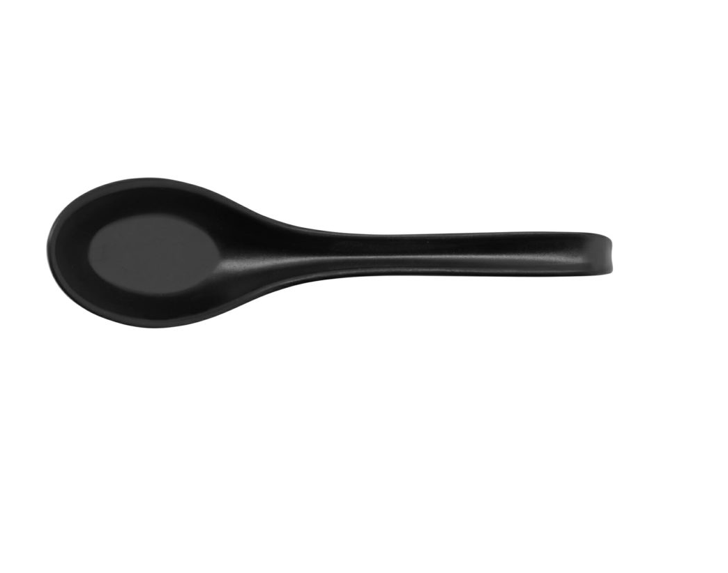 Nara Black Melamine Soup Spoon - Image 3
