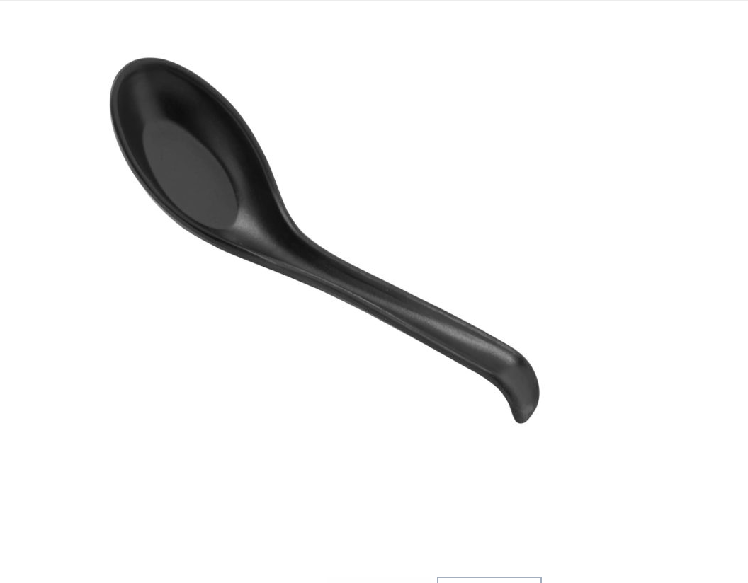 Nara Black Melamine Soup Spoon - Image 4