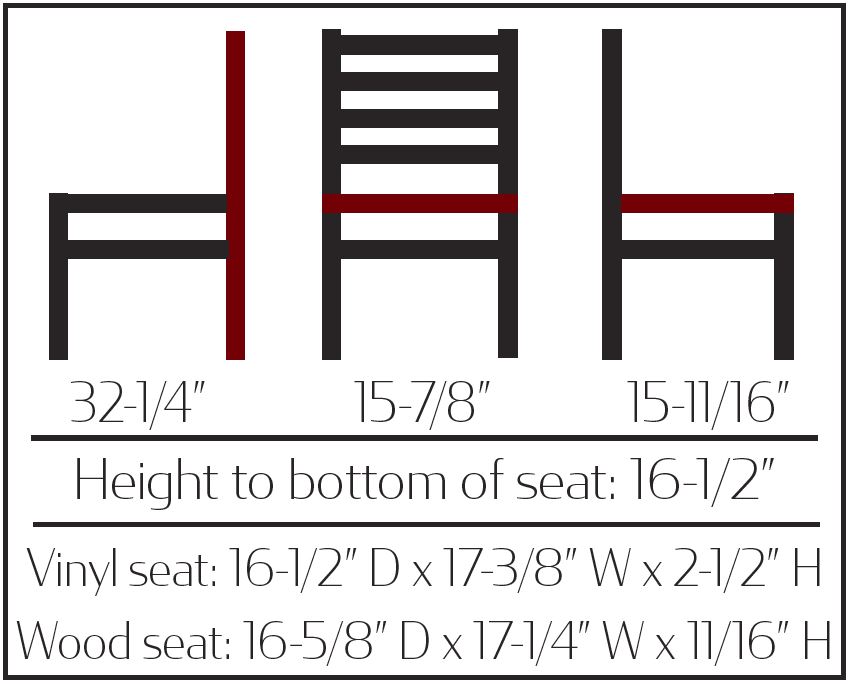 SL135C Clear Coat Ladderback Chair - Plain Welds - Image 4