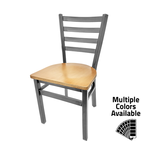 SL135C Clear Coat Ladderback Chair - Plain Welds