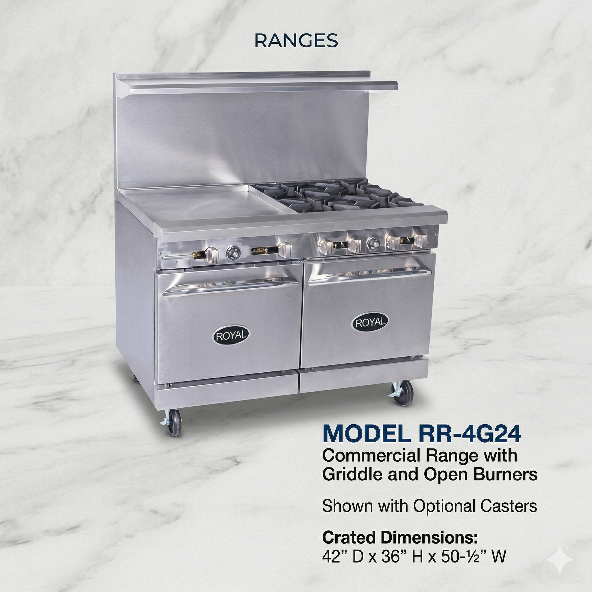 Royal 48" Commercial Gas Restaurant Range Series