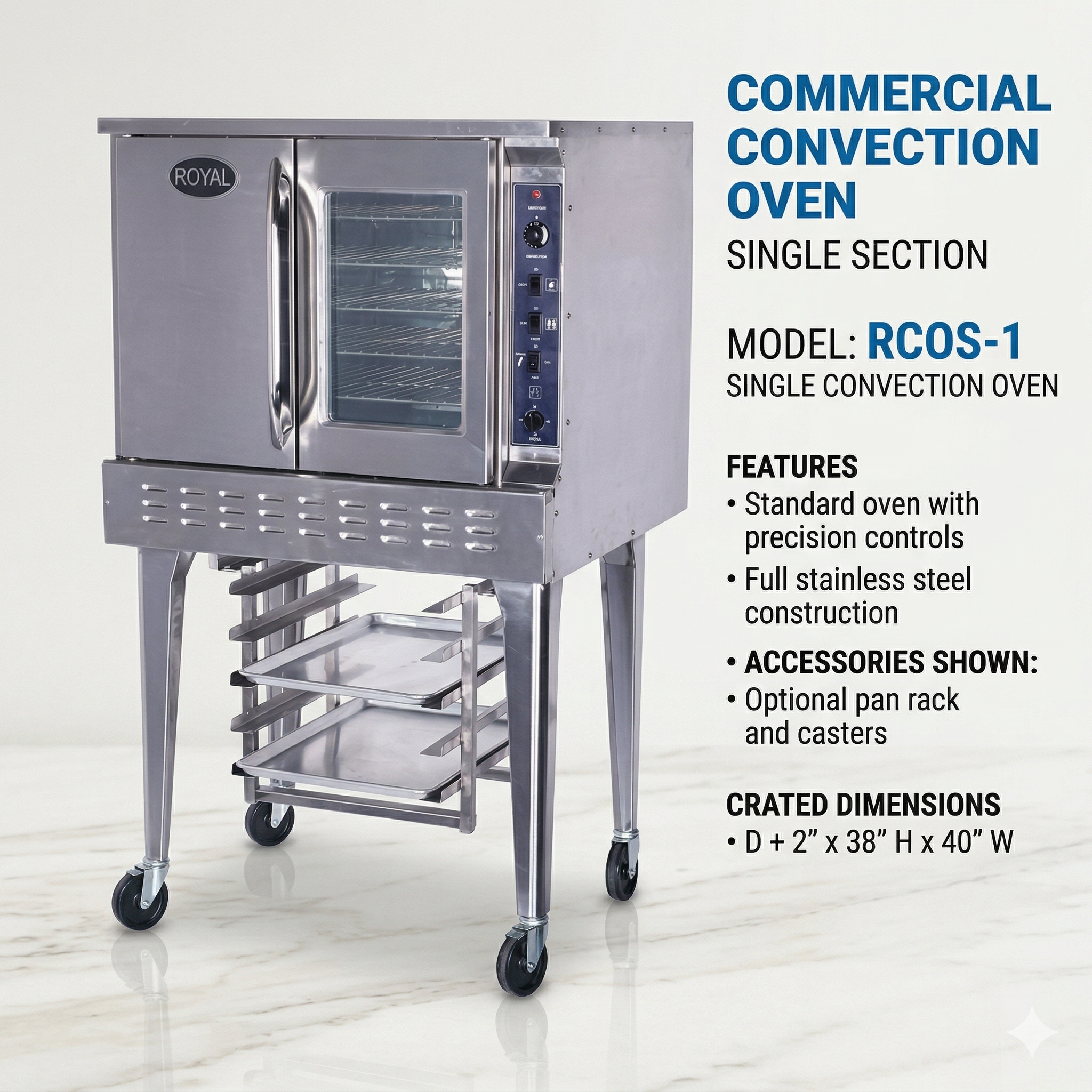 Royal Commercial Gas Convection Ovens - Standard & Bakery Depth - Image 2