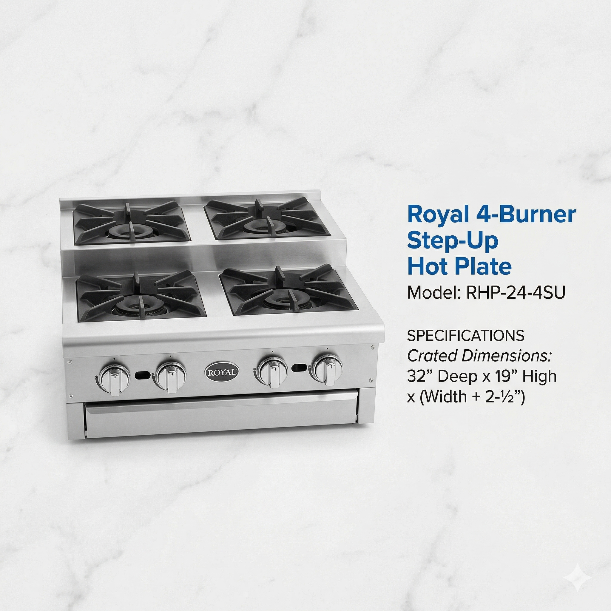 Royal Heavy Duty Commercial Gas Hot Plates & Step-Up Hot Plates - RHP Series - Image 2