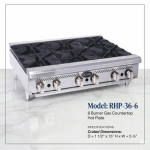 Royal Heavy Duty Commercial Gas Hot Plates & Step-Up Hot Plates - RHP Series