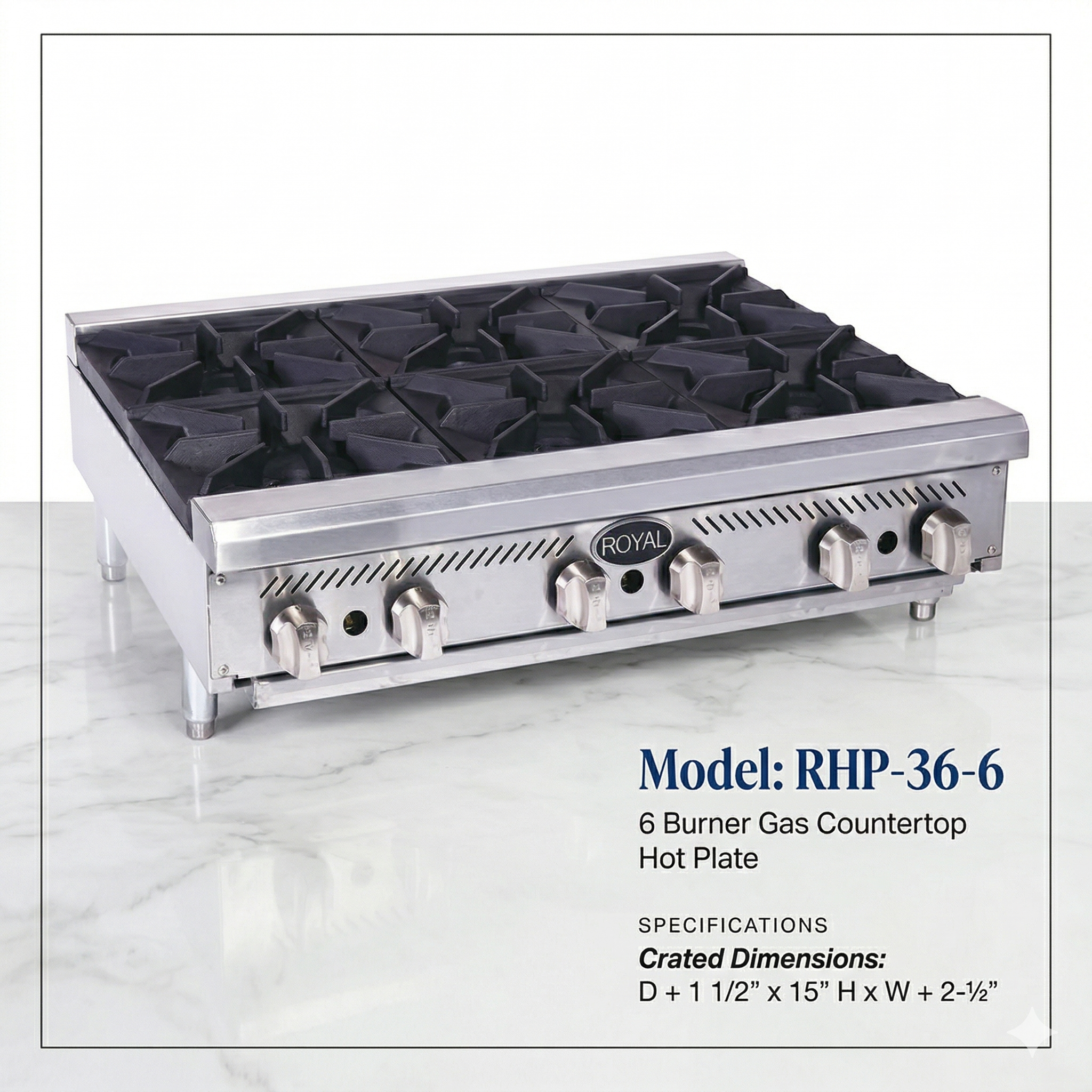 Royal Heavy Duty Commercial Gas Hot Plates & Step-Up Hot Plates - RHP Series