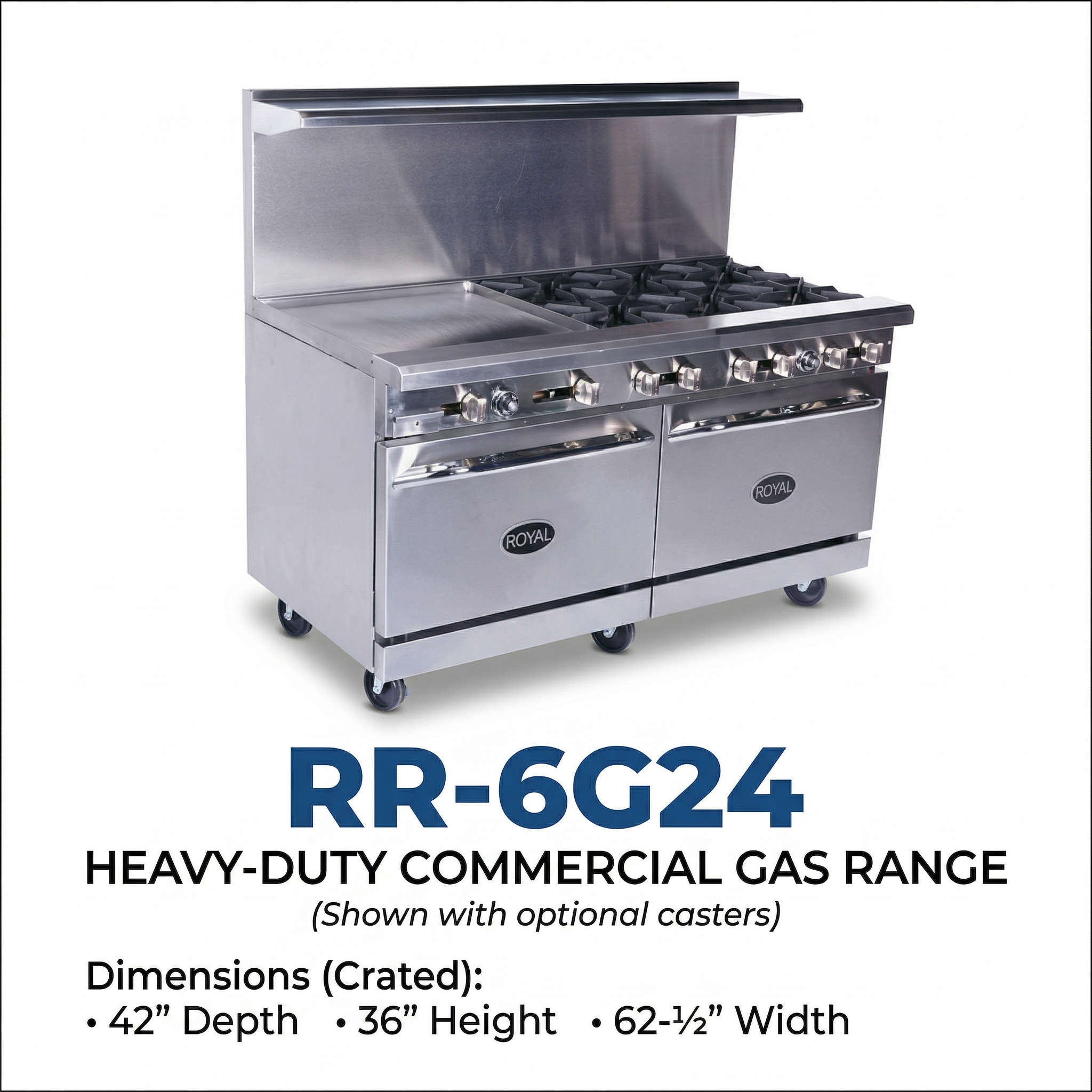 Royal 60" Commercial Gas Restaurant Range Series