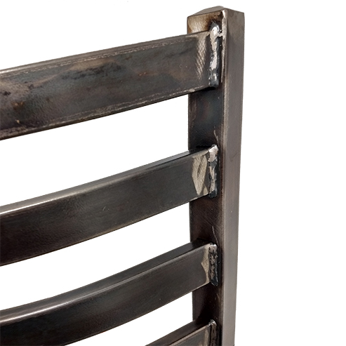 CM-234R Rustic Ladderback Metal Chair - Clear Coat Steel Frame - Image 3