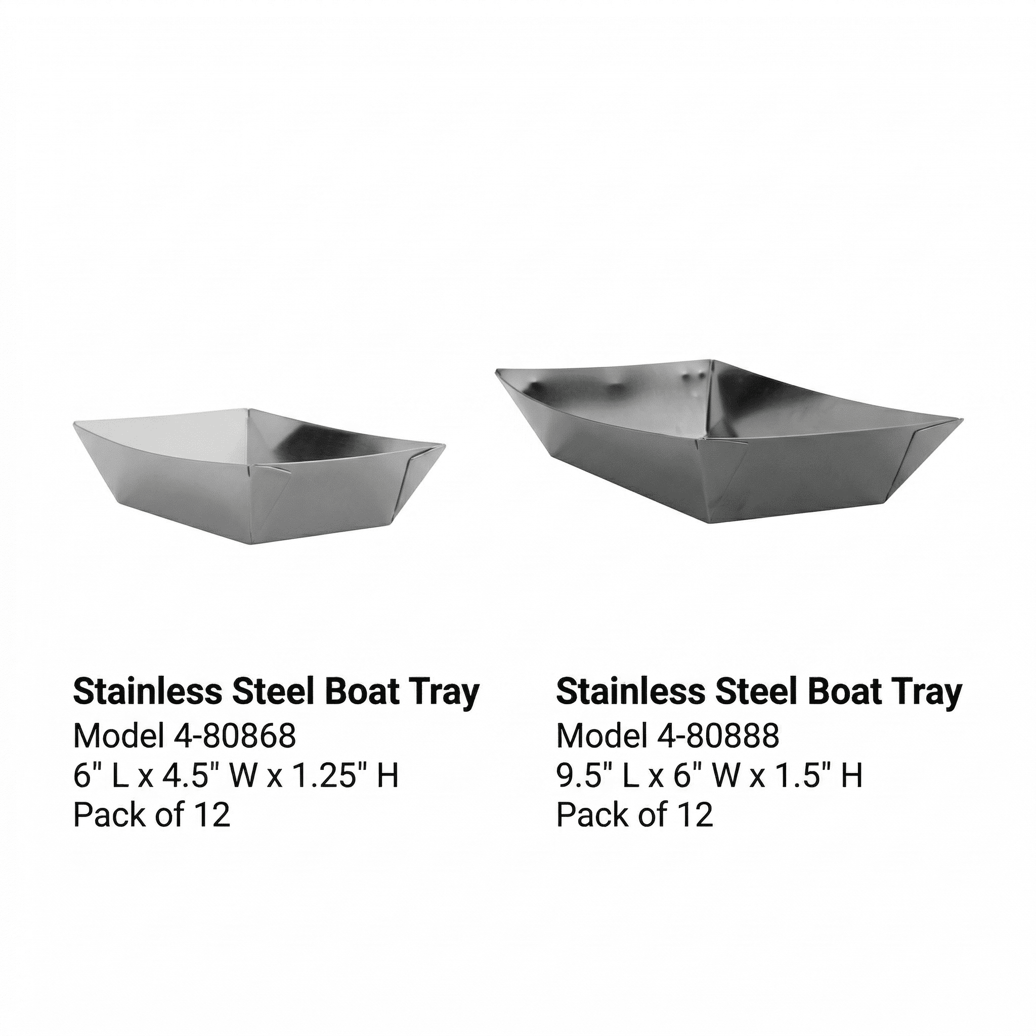 Stainless Steel Boat Tray