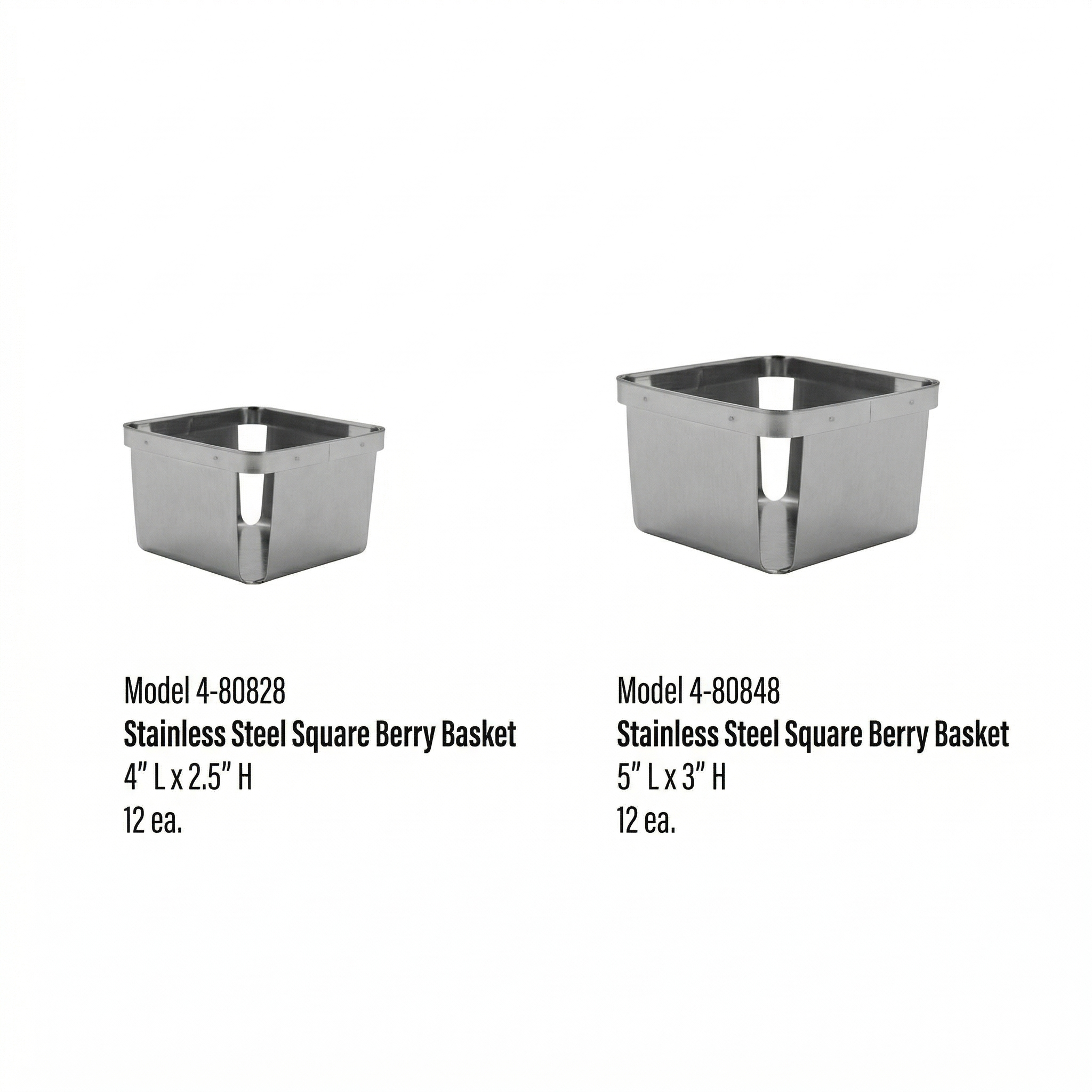 Stainless Steel Square Berry Basket