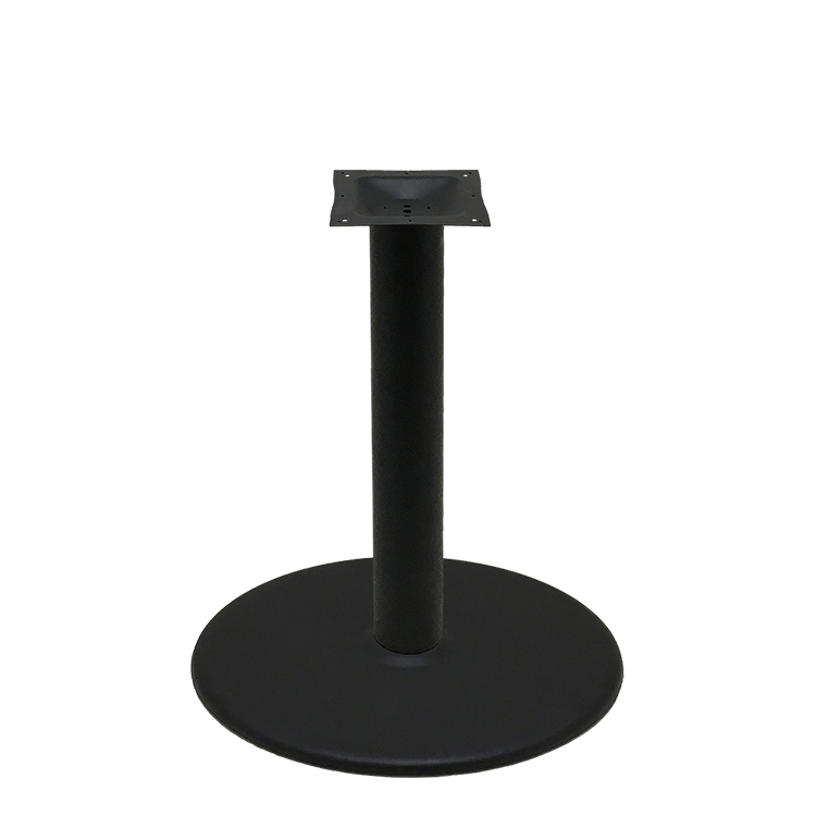 Table Base with 30" Disc - Black Stamped Steel
