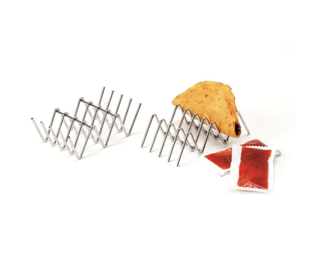 Zig-Zag Wire Stainless Steel Taco Holder - Image 5