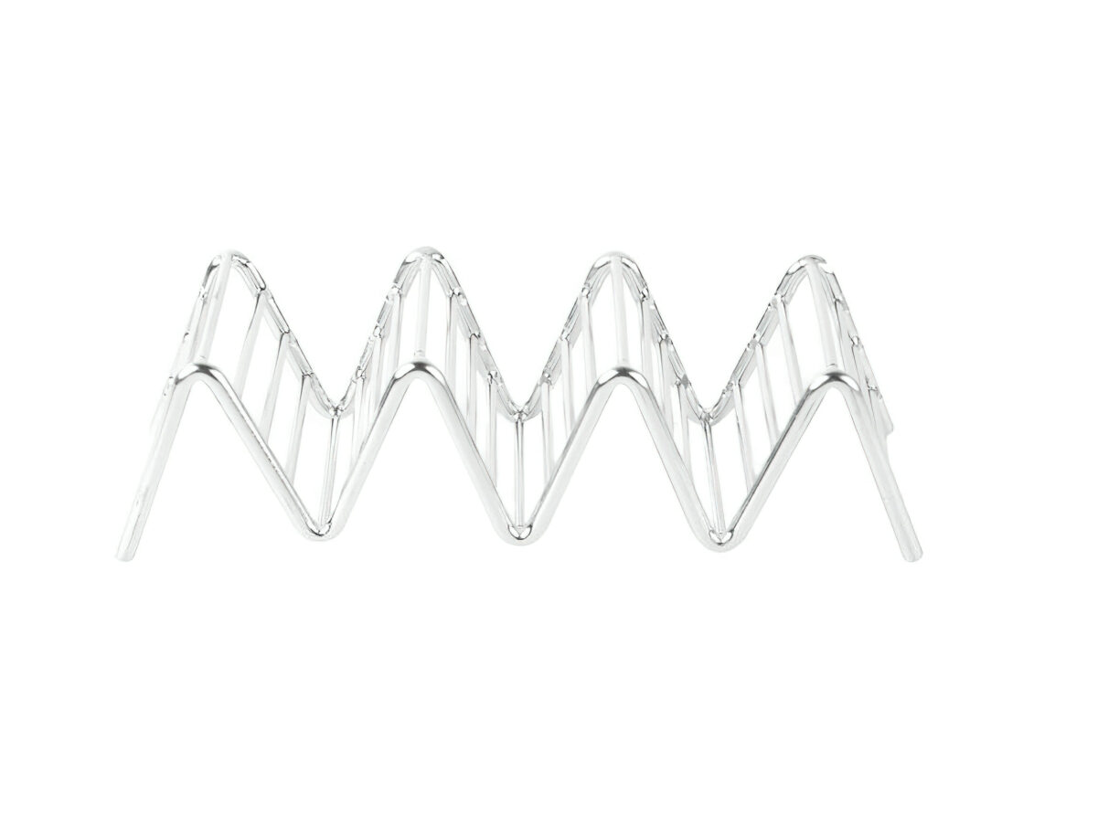 Zig-Zag Wire Stainless Steel Taco Holder - Image 2