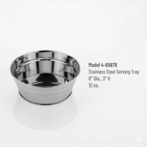 Round Stainless Steel Serving Tray / Bowl