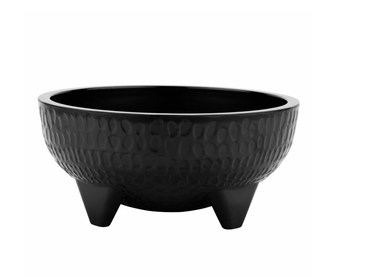 Viva Mexico Black Melamine Molcajete Bowl