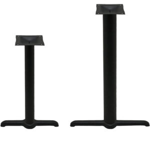 Black Stamped Steel 'T' Table Bases
