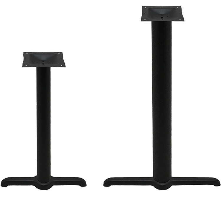 Black Stamped Steel 'T' Table Bases