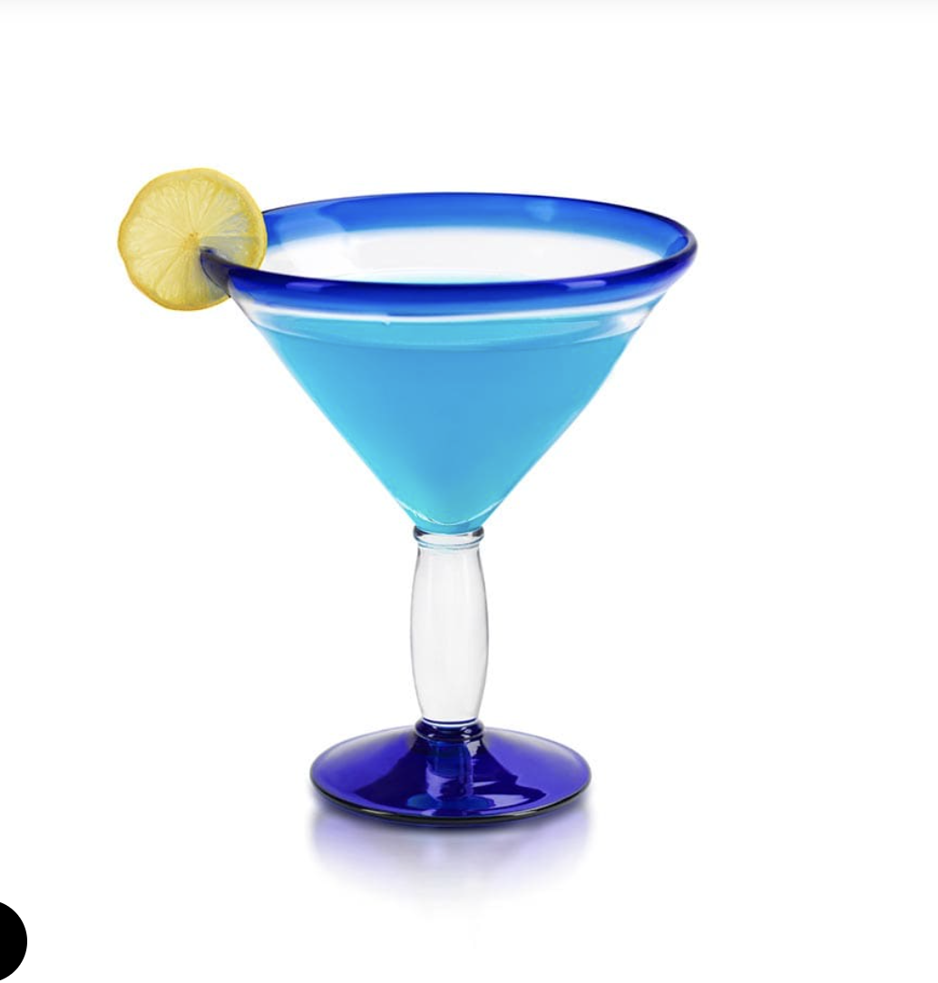 Libbey Aruba Hand Blown V-Shaped Cocktail Glasses