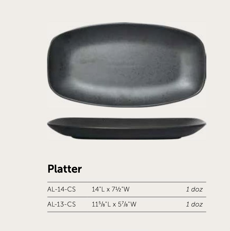 Carbon Black Reactive Glaze Platter - Image 2