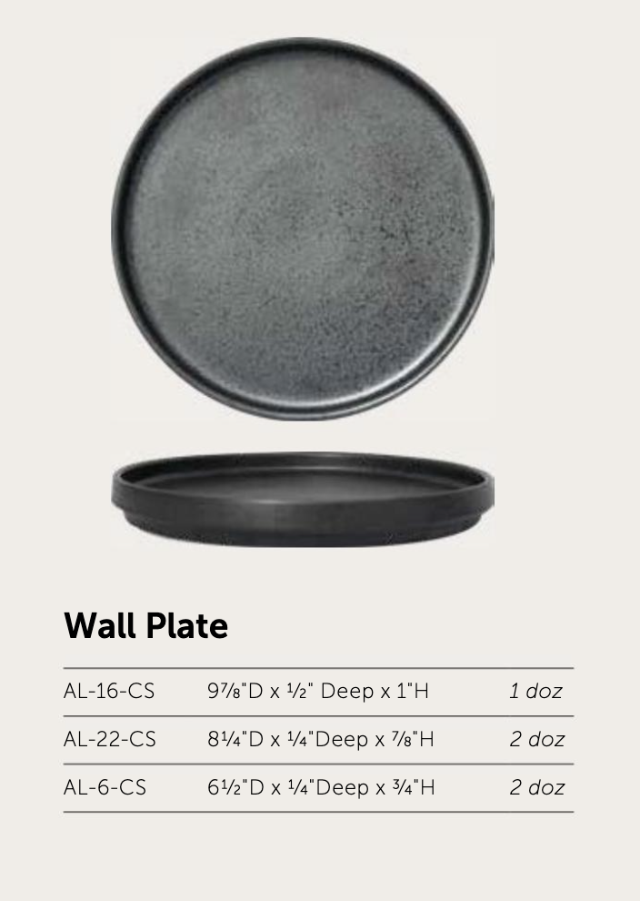 Carbon Black Reactive Glaze Wall Plate - Image 3