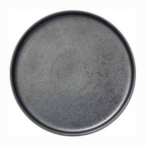 Carbon Black Reactive Glaze Wall Plate