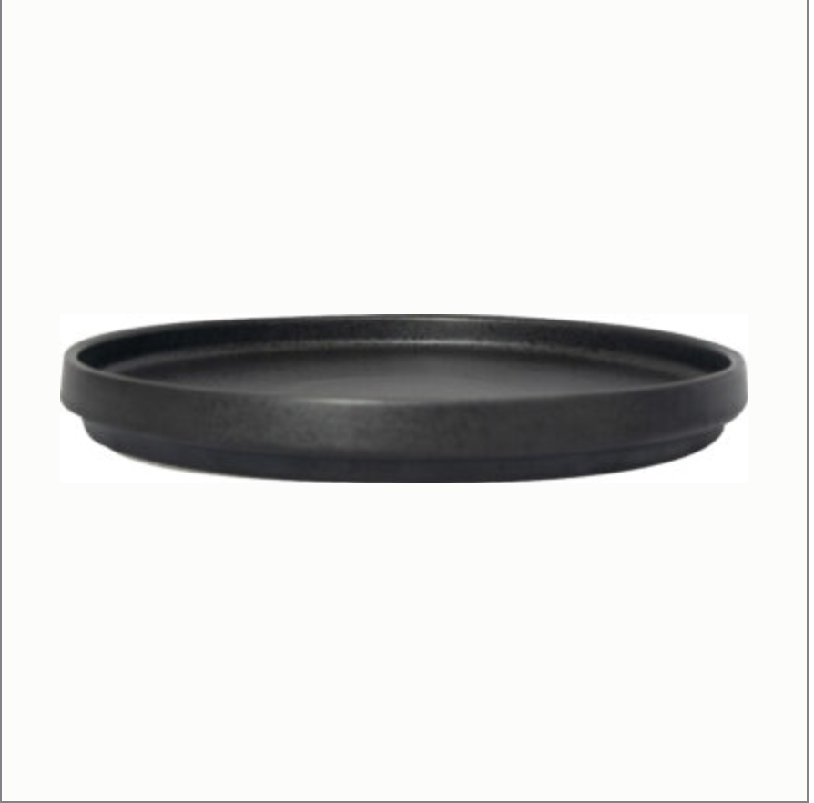 Carbon Black Reactive Glaze Wall Plate - Image 2