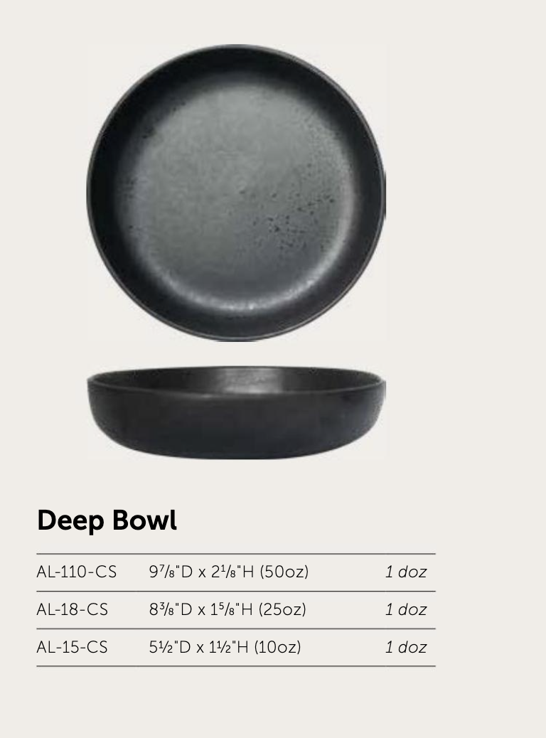 Carbon Black Reactive Glaze Deep Bowl - Image 3