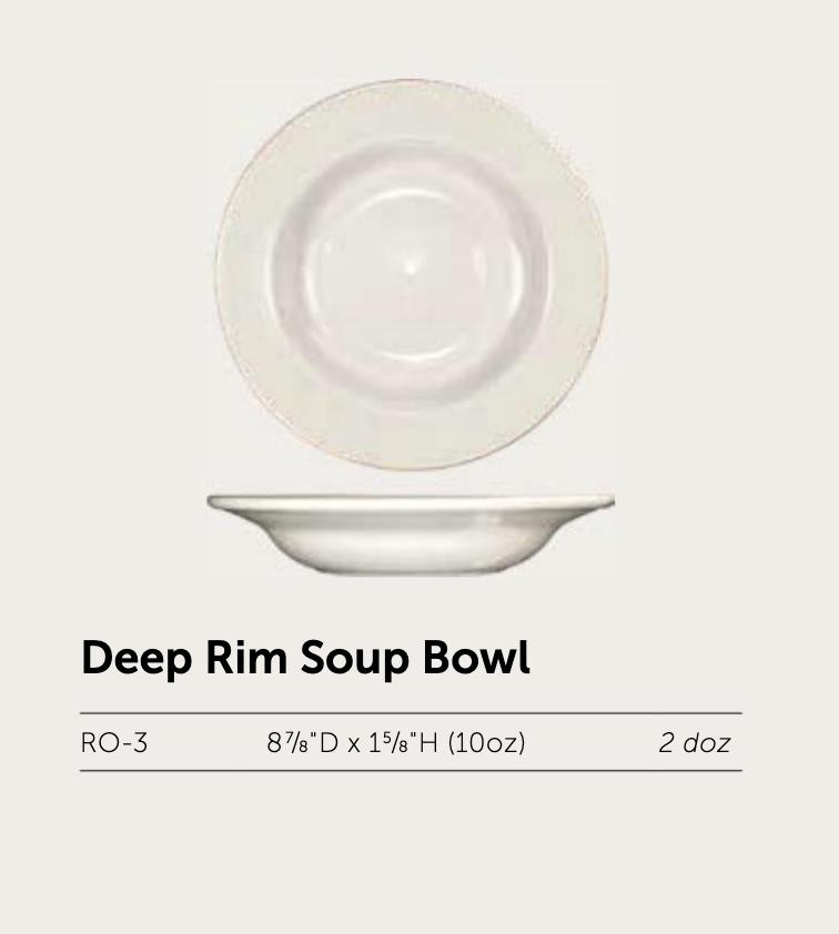 Roma Deep Rim Soup Bowl - Image 2