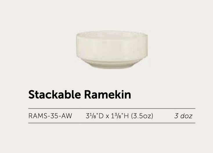 American White Bakeware Stackable Ramekin (3.5 oz) - Image 2