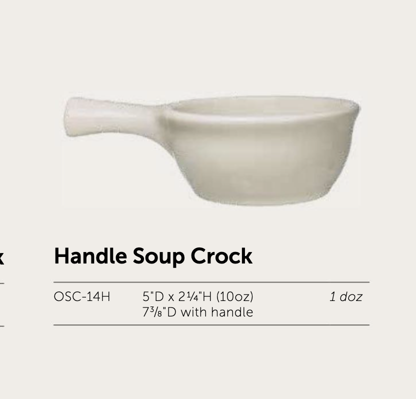 American White Bakeware Handle Soup Crock (10 oz) - Image 2