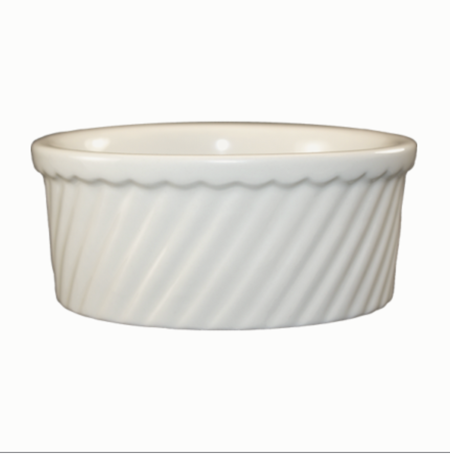 American White Bakeware Soufflé Swirl