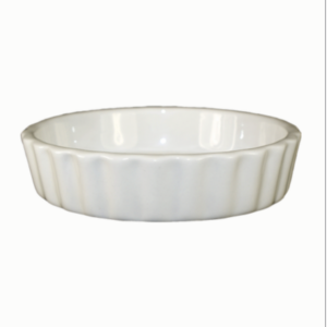 American White Bakeware Fluted Round Crème Brûlée