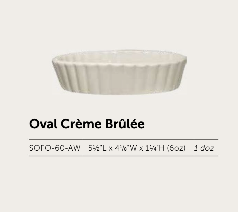 American White Bakeware Oval Crème Brûlée (6 oz) - Image 2