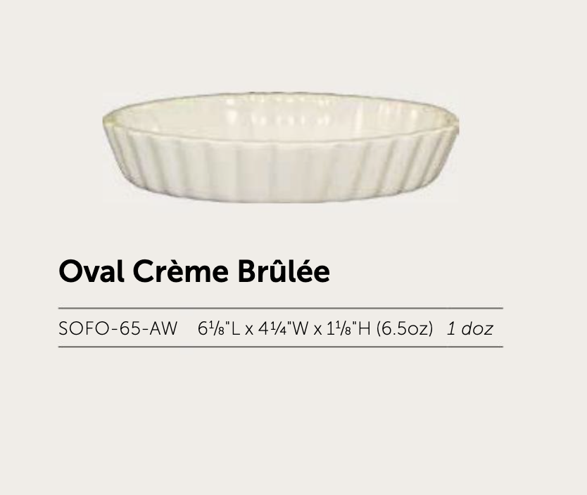American White Bakeware Oval Crème Brûlée (6.5 oz) - Image 2