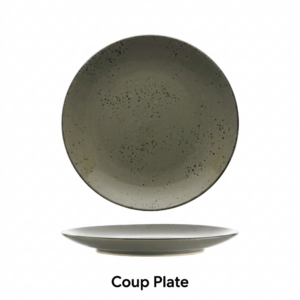 Itinow Green Smoke Reactive Glaze Coup Plate
