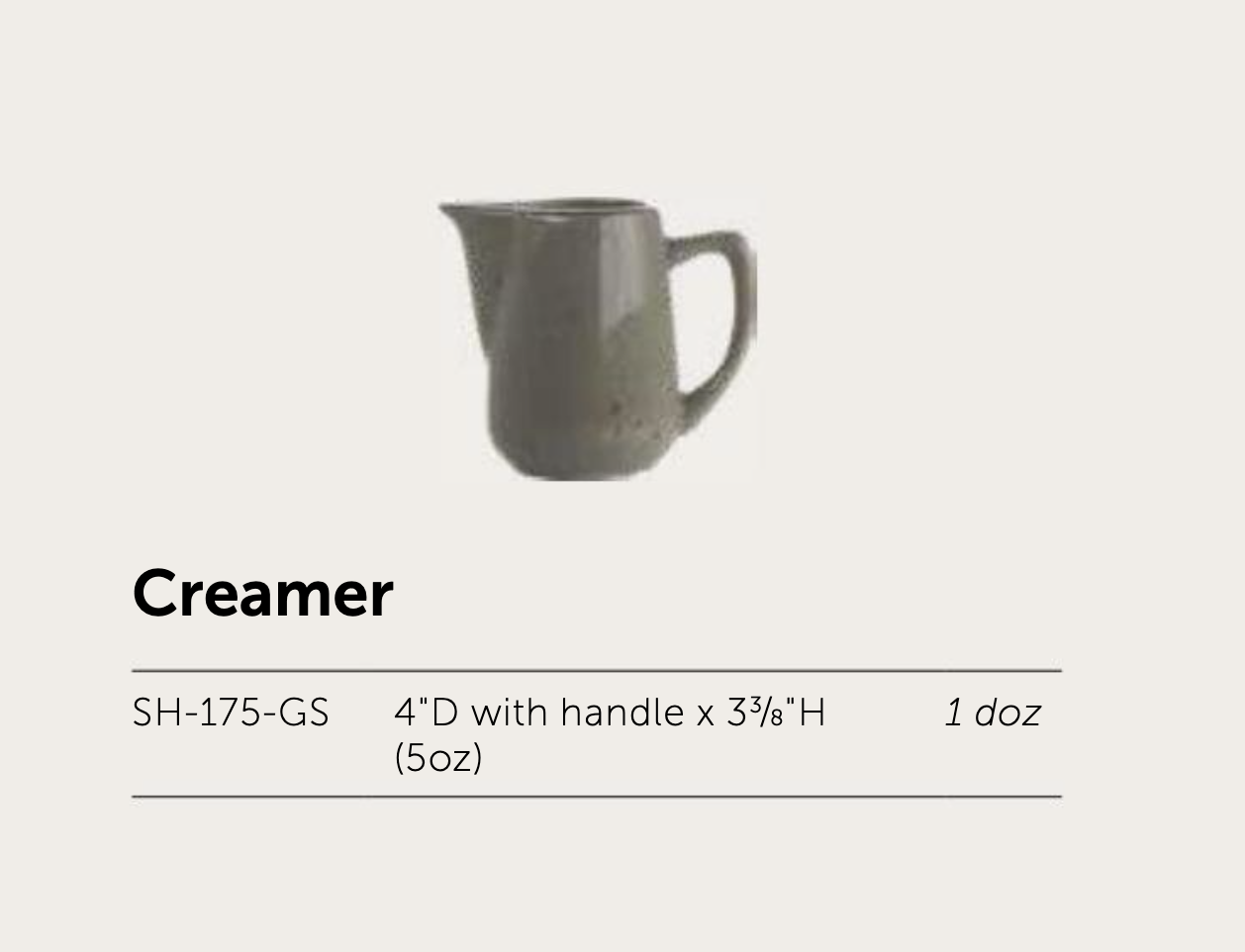 Itinow Green Smoke Reactive Glaze Creamer - Image 2