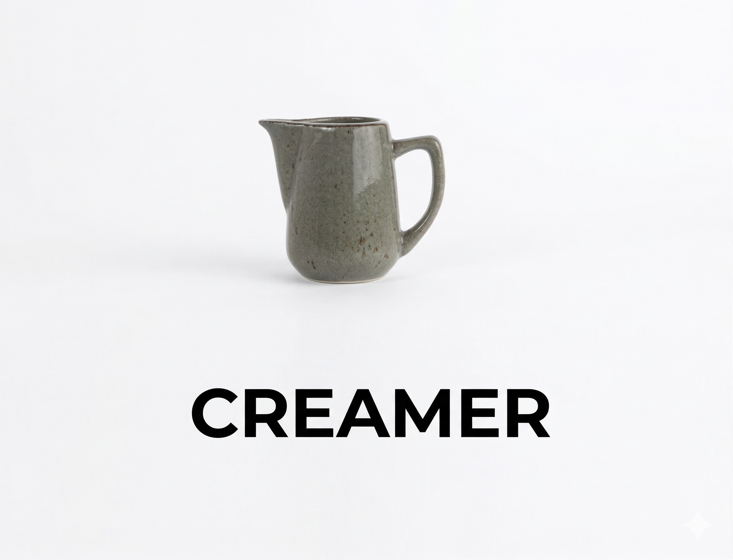 Itinow Green Smoke Reactive Glaze Creamer