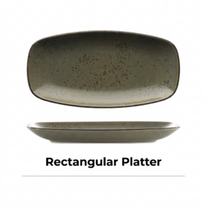 Itinow Green Smoke Reactive Glaze Rectangular Platter