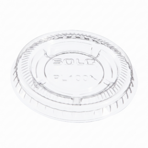 1 oz PET Plastic Soufflé Cup Lid - Clear