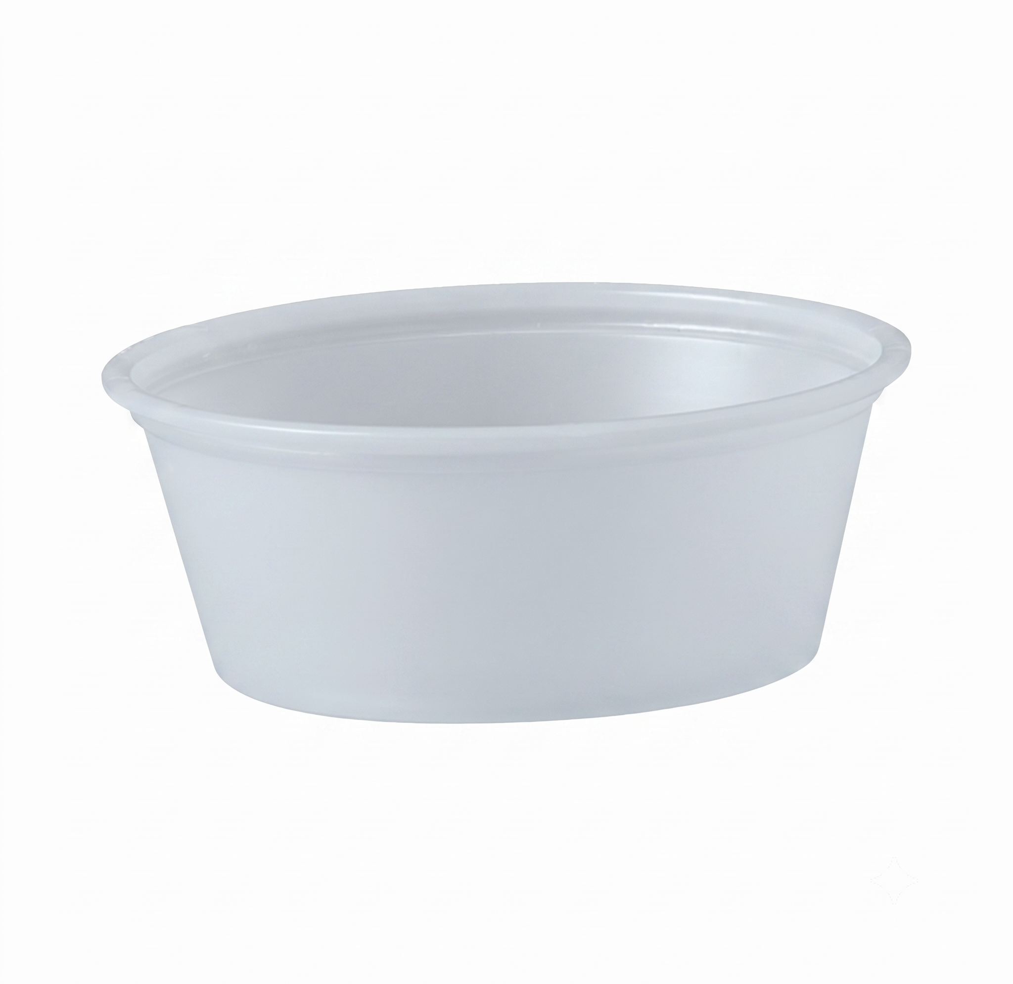 1.5 oz HIPS Plastic Portion Container - Translucent